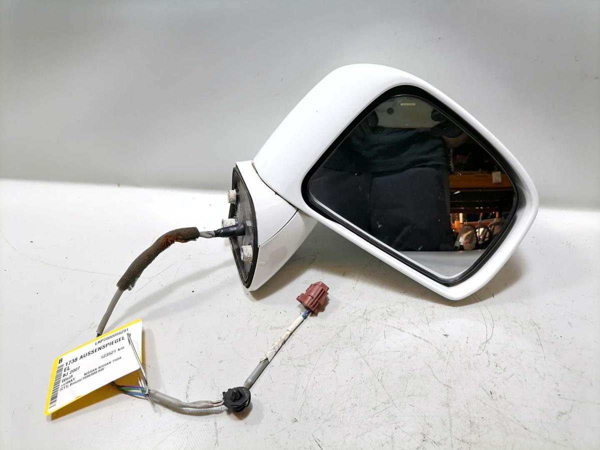 Nissan Tiida original Außenspiegel rechts Weiß elektrisch verstellbar nicht beheizt Bj.2007